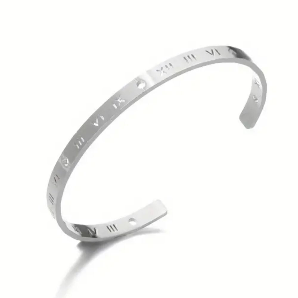 ❤Roman numeral design bangle bracelet